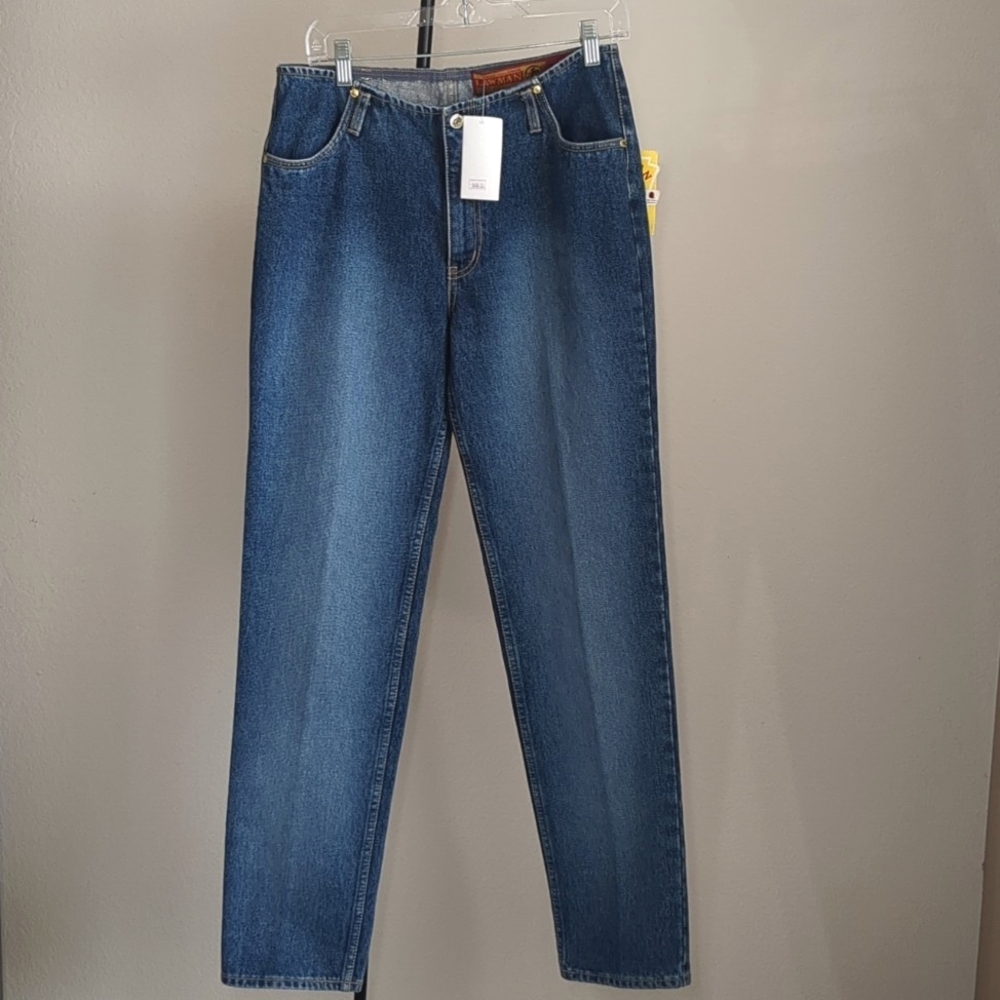 Vintage Lawman Western Slim Fit Bootcut Medium Wash Jean Sz 9